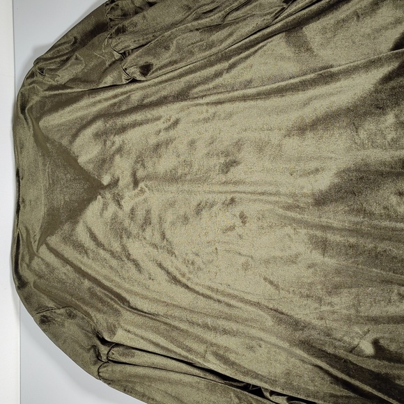 Umgree green velvet floral embroidered long sleeve boho dress XL - Picture 12 of 13